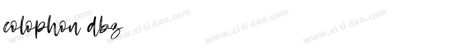 Colophon DBZ字体转换